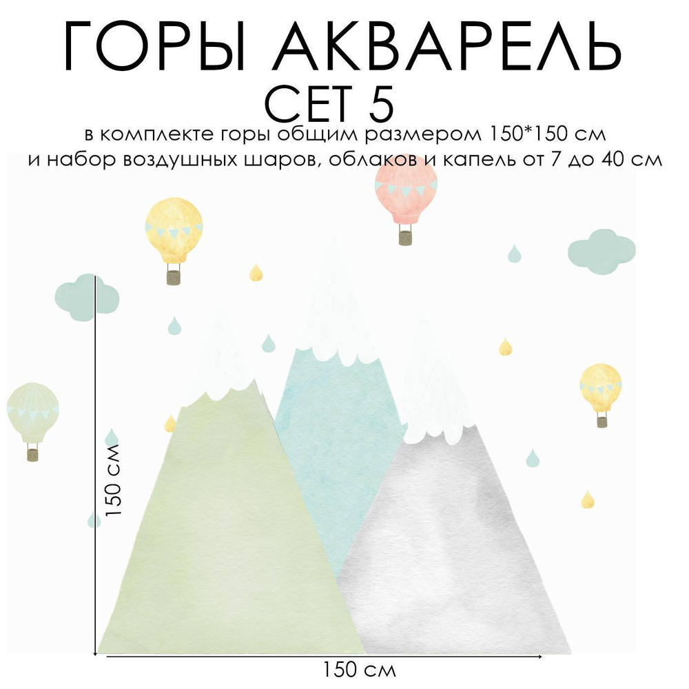Наклейки ГОРЫ СЕТ 5