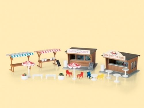 Продуктовые и рыночные прилавки, (H0)