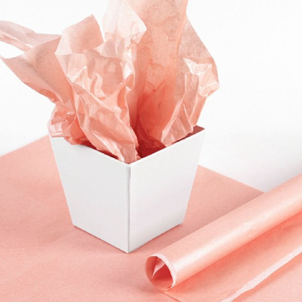 Бумага тишью Влагостойкая "Перламутр" 48*68см Коралл (20л)