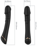 Черный вибратор для G-точки Hancock - 20,4 см (Цвет: черный)