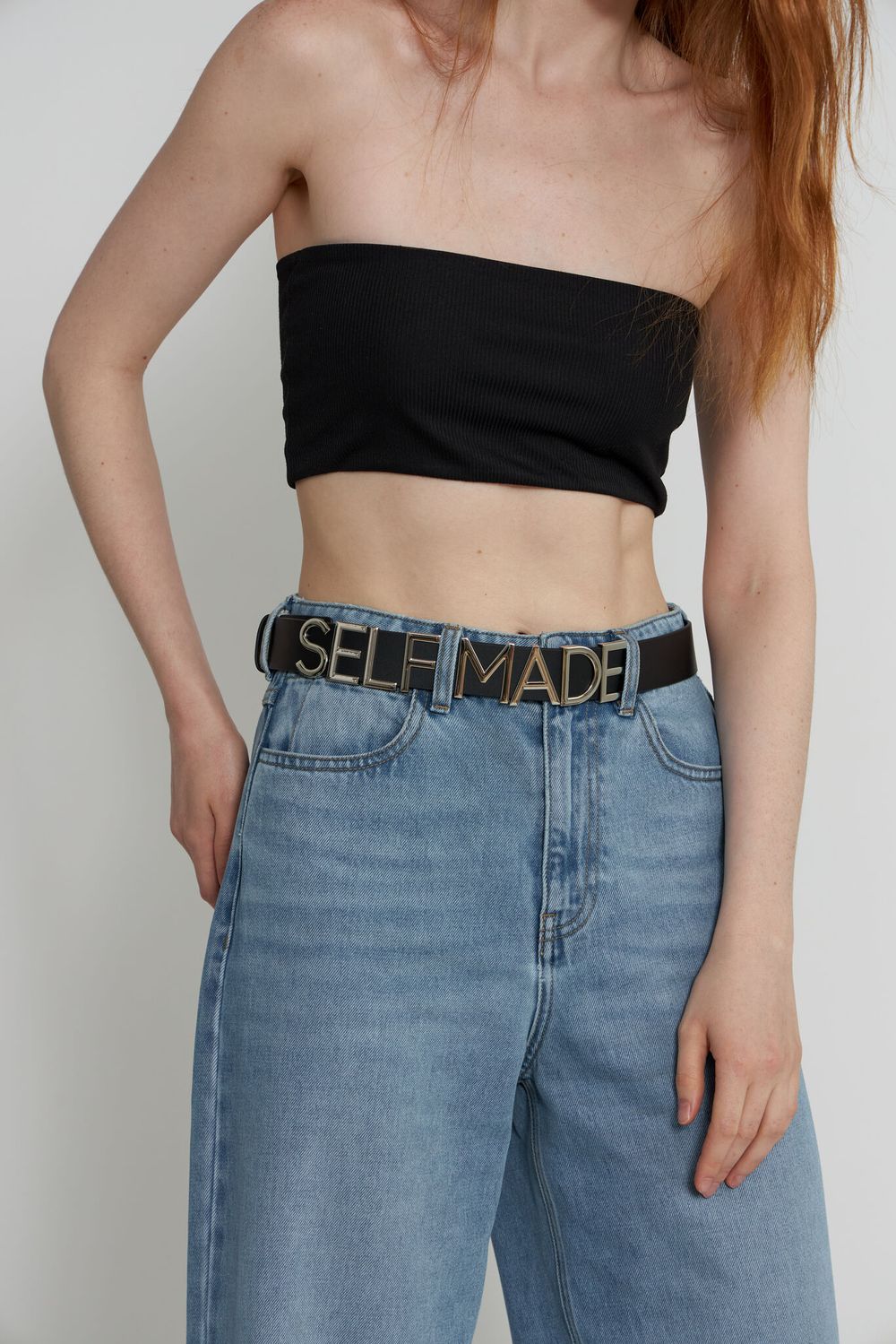 ШИРОКИЙ РЕМЕНЬ НА КОБУРНЫХ КНОПКАХ SELFMADE BLACK