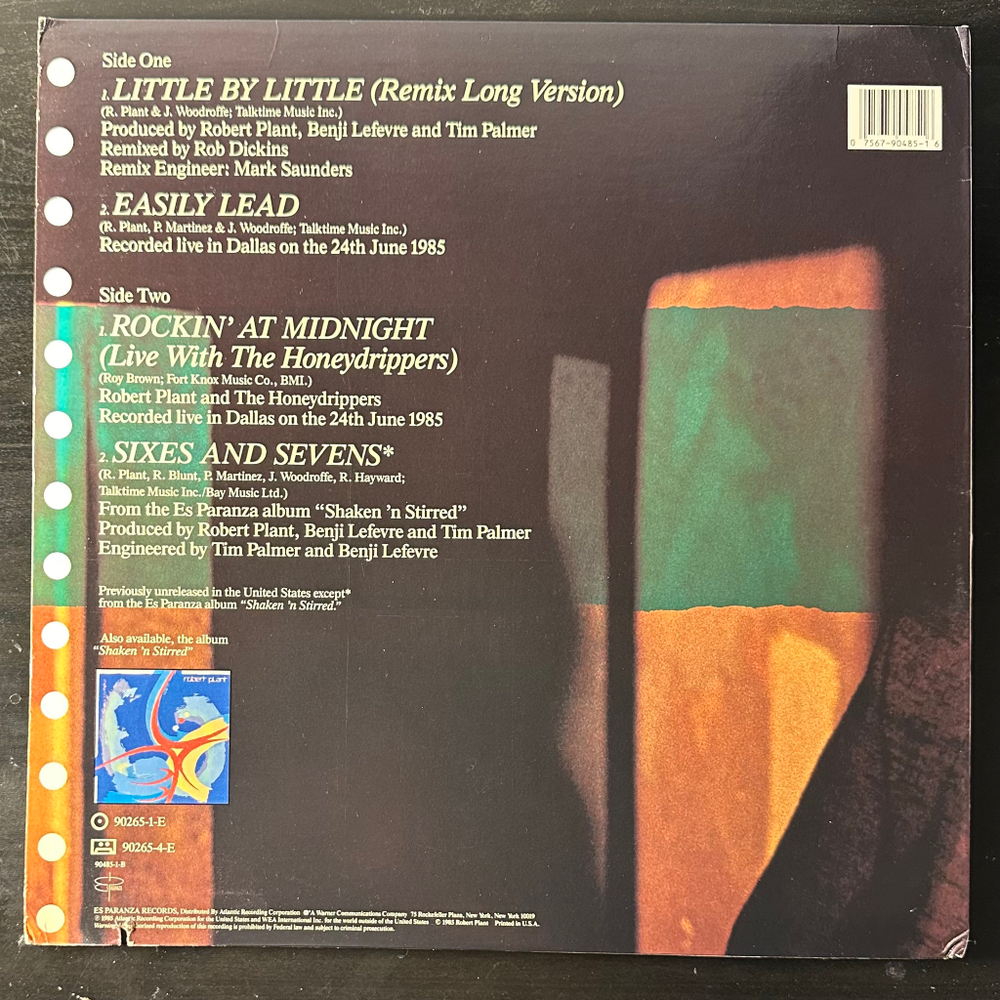 Robert Plant ‎– Little By Little Collectors Edition (США 1985г.) EP