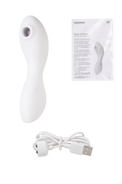 Вакуумный стимулятор клитора Satisfyer Curvy Trinity 5+, белый