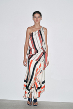 Топ асимметричного кроя в полоску — zw collection