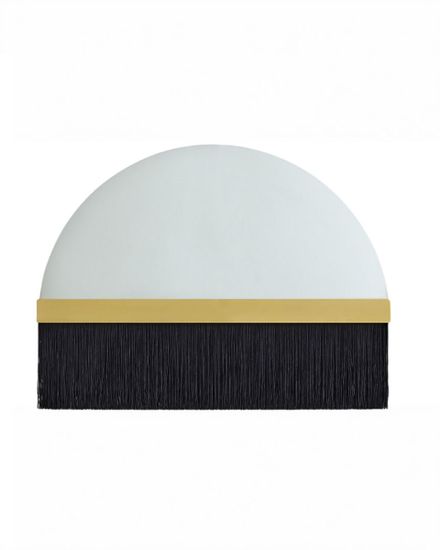 Декоративное зеркало “Арья” с чёрной бахрамой