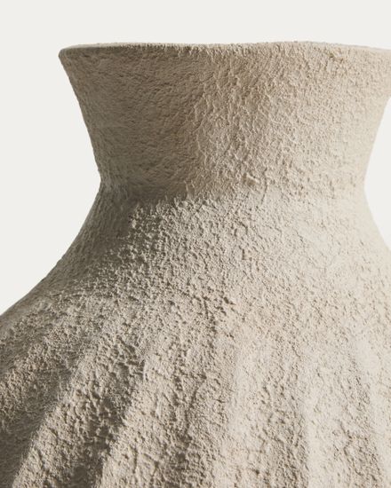 Ваза Arquena из папье-маше бежевого цвета, 67 см