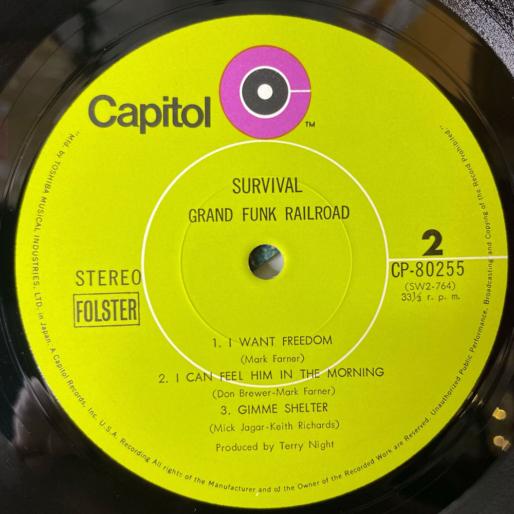 Винтажная виниловая пластинка LP Grand Funk Railroad Survival (Japan 1971) (No Obi) I Want Freedom