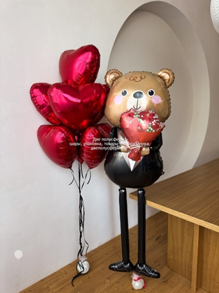 Набор Мишка с букетом