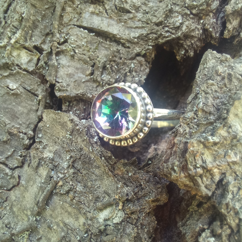 Кольцо МИСТИК, серебро/мистический кварц