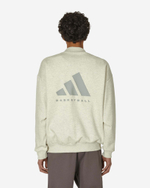 adidas Толстовка Basketball Crewneck Кремово-Белая