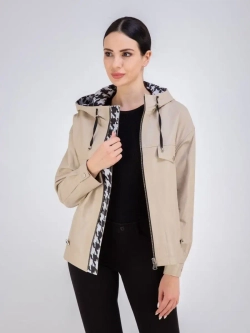 Куртка женская из натуральной кожи с капюшоном Турция