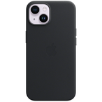 Кожаный чехол с поддержкой MagSafe Apple Leather Case для iPhone 14, Midnight (Темная ночь)