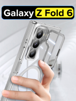 Чехол на заднюю крышку Samsung Galaxy Z Fold 6 WLONS Spirit Shield прозрачный, с MagSafe и металлической подставкой в блоке камеры