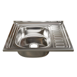 Мойка 60х50 (0,6) лев вып 3 1/2 MIXLINE 16см  с сифоном