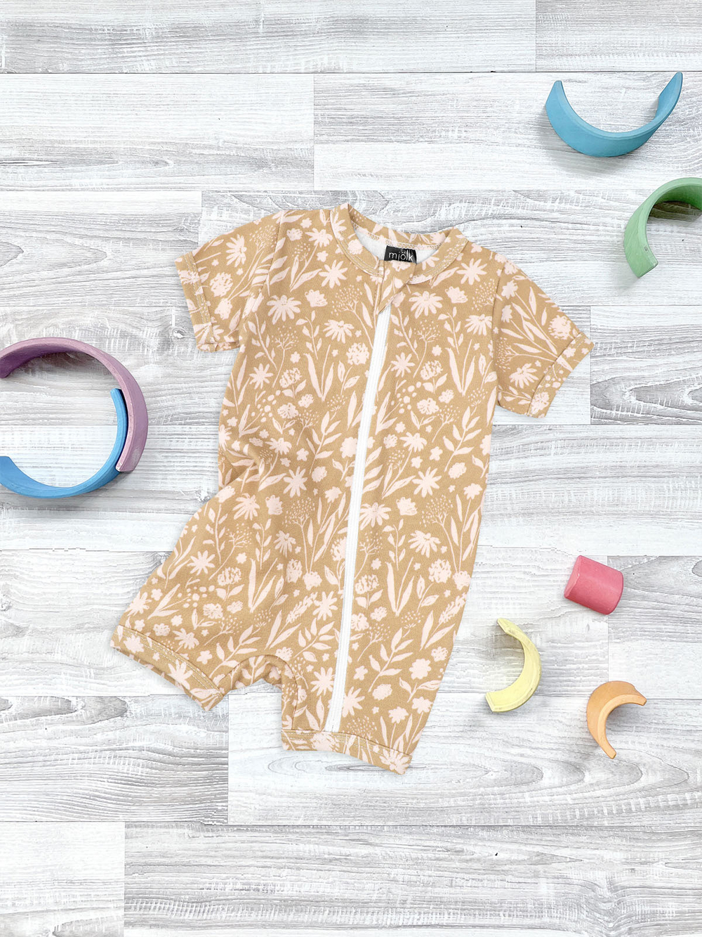 Песочник Mjölk Sleep and Play Caramel Flowers