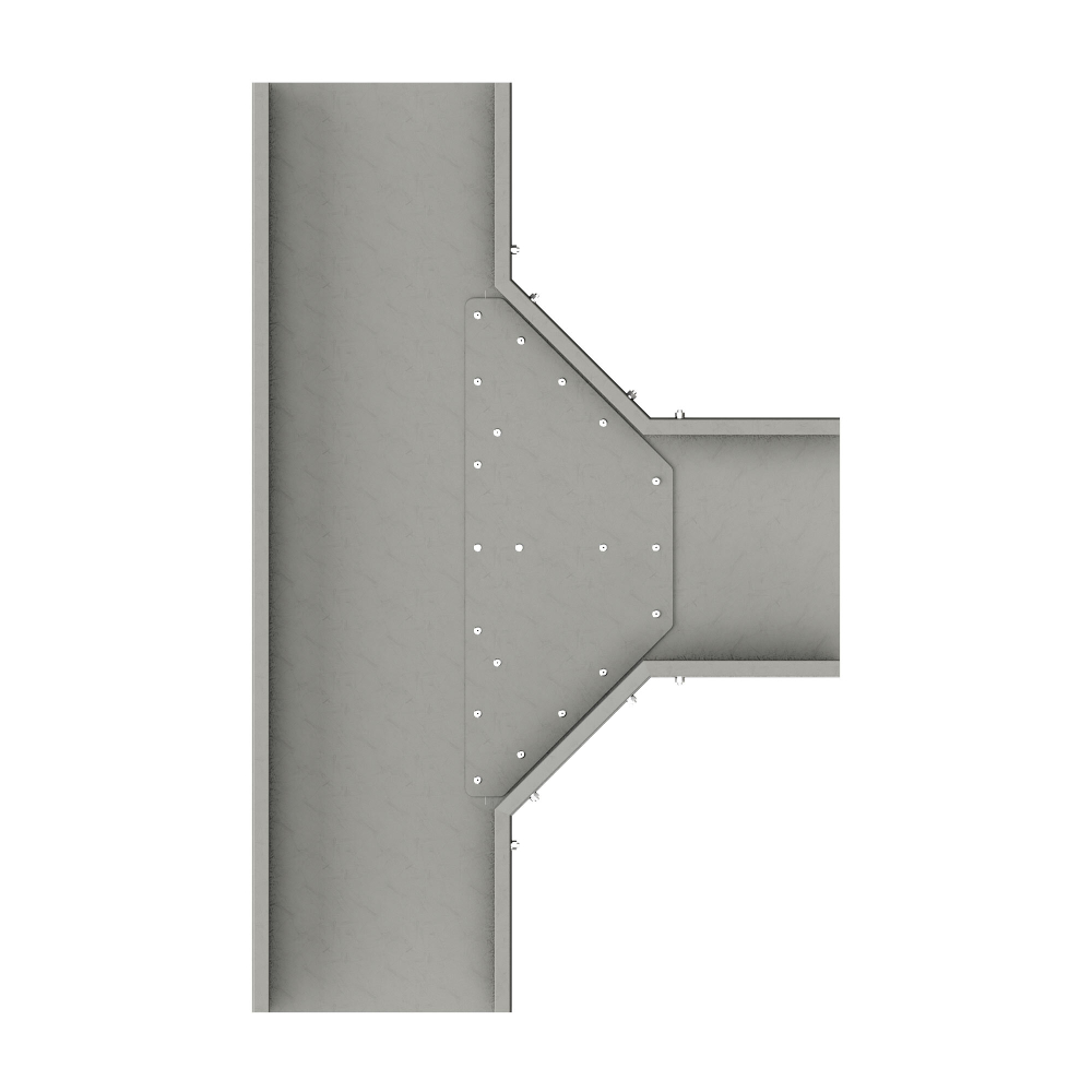 Ответвитель  Т-образный горизонтальный  200х80, стеклопластик