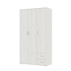 НЕЛЬСОН-1 Шкаф 3-х дверный Дуб крафт белый / Дуб крафт белый