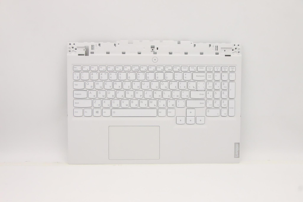 Верхняя панель с клавиатурой (топкейс) для ноутбука Lenovo Legion 5-15ACH6H. раскладка - русская, с подсветкой, белая (5CB1C74888), оригинал