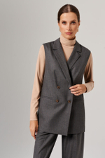 1911 Жилет женский (темно-серый полоска)