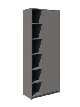 Шкаф ГРАНД-ЛАВОРО-18 /800*2000*400/ правый дуб вотан / хаки