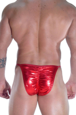 Красные блестящие трусы-слипы (Размер: L) (Цвет: красный)