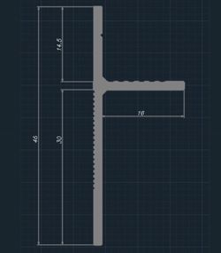 Теневой плинтус скрытого монтажа Pro Design Panel 7208 белый, 2700x18x46 мм