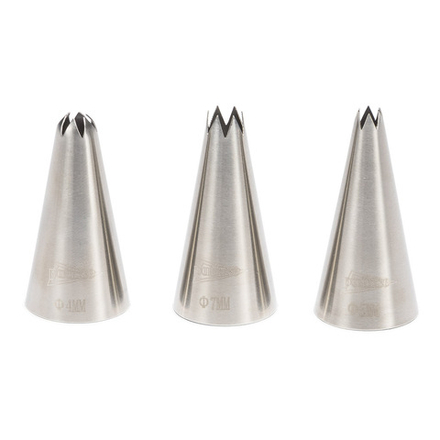 Набор насадок для кондитерских мешков из 3 предметов Patisse