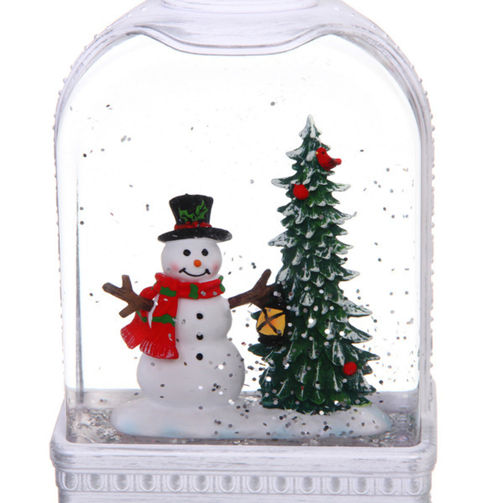 Сувенир с подсветкой «Снегопад» 10,5*6*20 см (работает от 3*ААА и USB+музыка, подсветка)