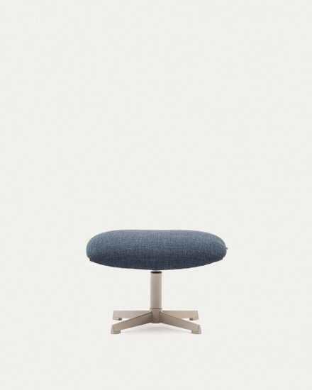 Jaspe Пуф для ног синего цвета с серым металлом