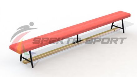 Скамья гимнастическая мягкая (3 регулир. мет. ножки) 2,5 м