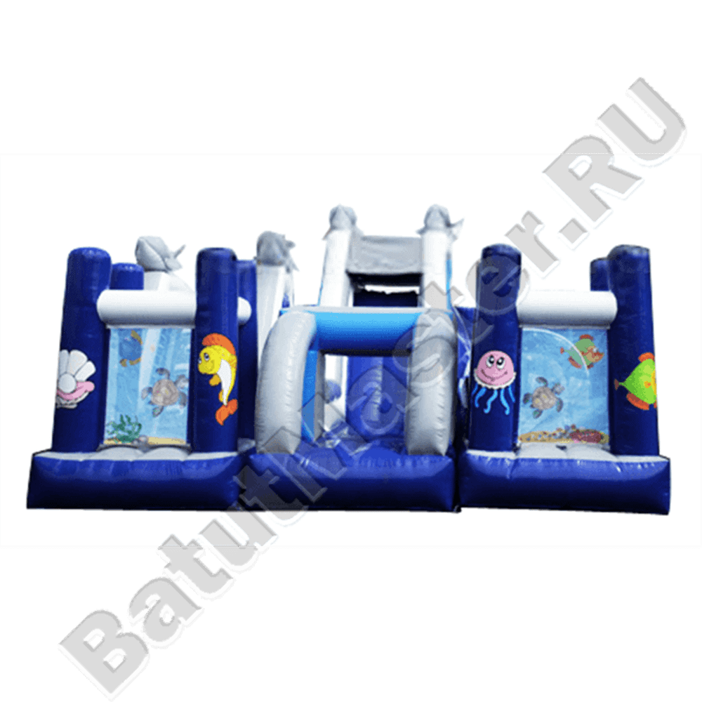 Надувная полоса препятствий "Морские приключения"