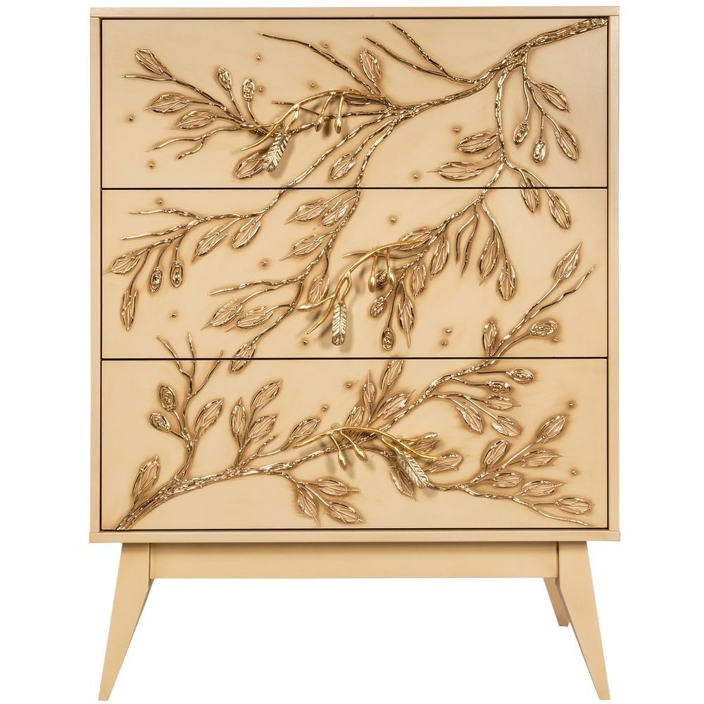 Ручка мебельная скоба Oliva Branch (Олива Бранч) левая Айвори