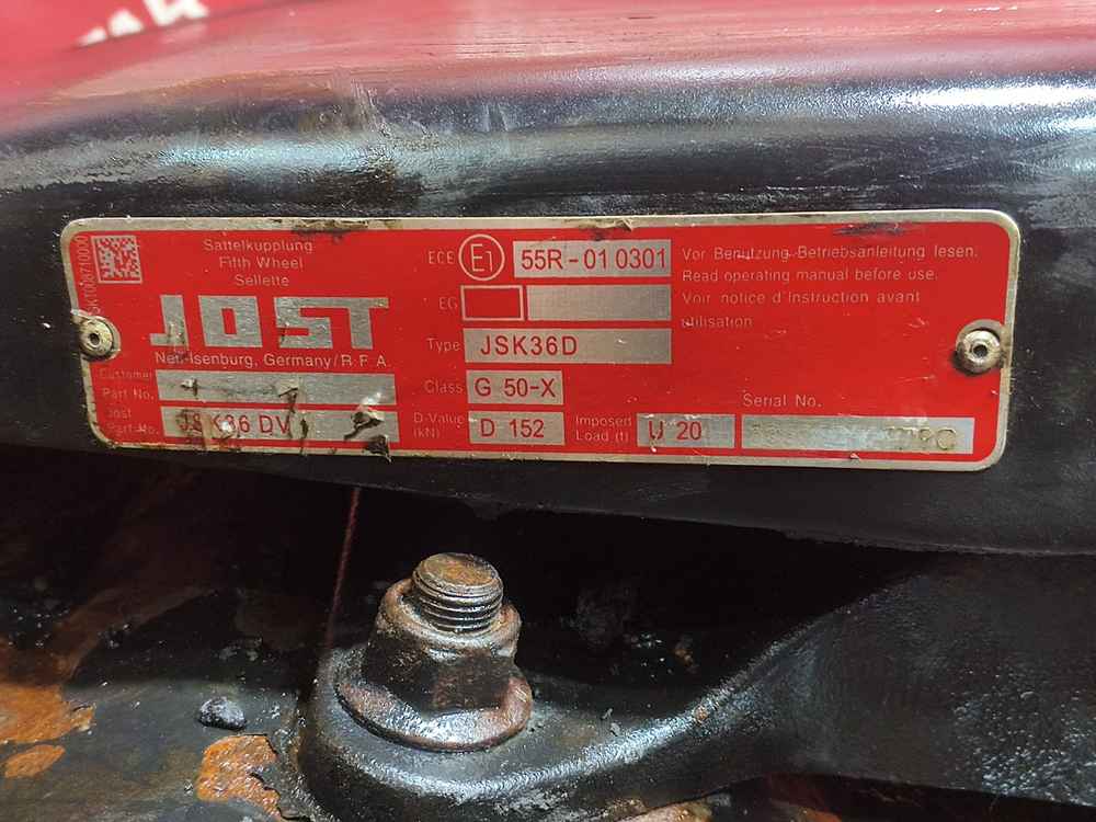 Седло JOST 172мм 2023 год.