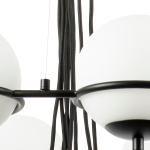 803287 Люстра GLOBO 8х40W E14 ЧЕРНЫЙ МАТОВЫЙ/БЕЛЫЙ