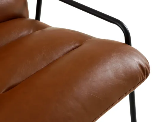 Cтул Brown Soft металлический коричневая экокожа