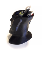 Карандашница в виде истукана Моаи с острова Пасхи, 3D печать, 11 см., черный матовый