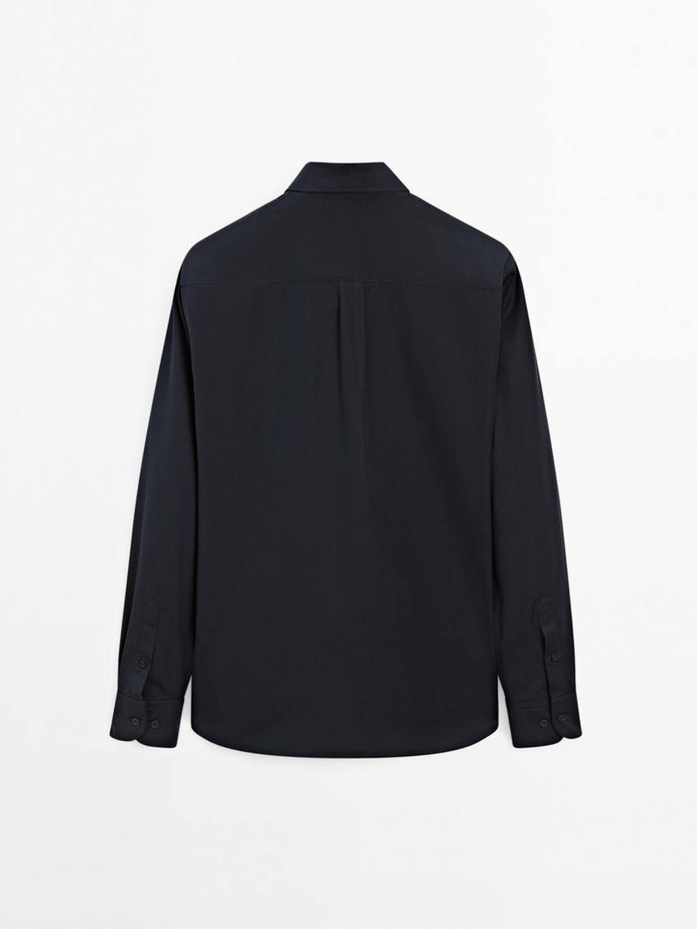 Massimo Dutti Рубашка из 100% хлопка, темно-синий