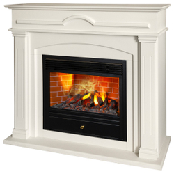 Электрокамин RealFlame Mirra 26 WT пастельно-белый с очагом 3D Novara