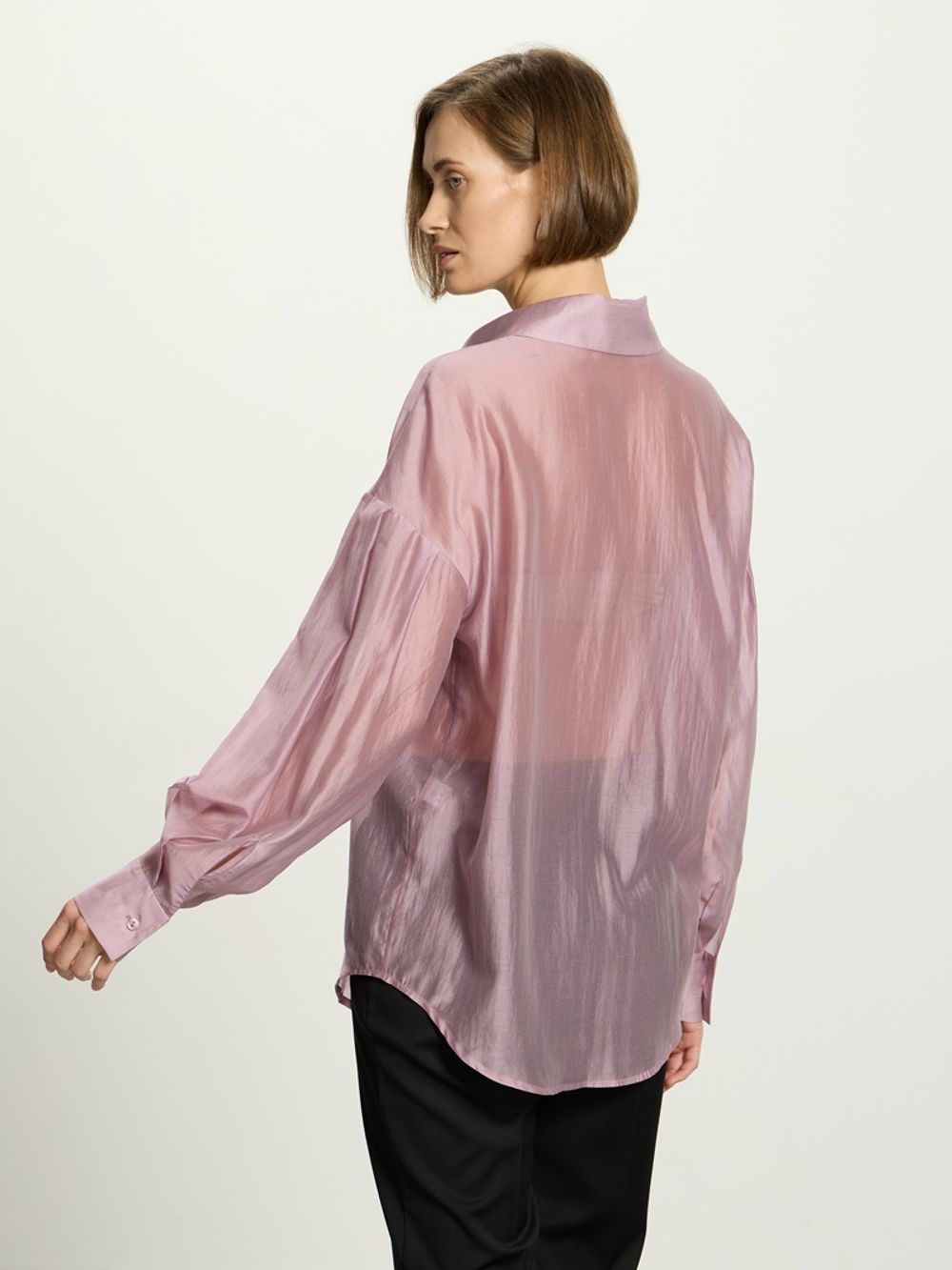 Рубашка Барокко сиреневый шифон
