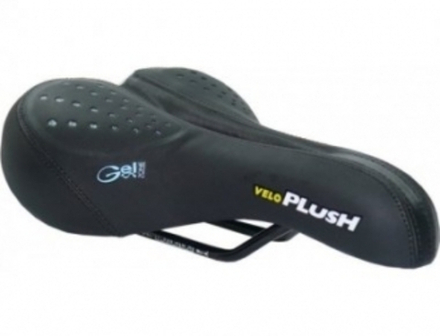 Седло Velo VL-3112 270х169мм,анатомическое,черно-серое с перфорированными подушечками