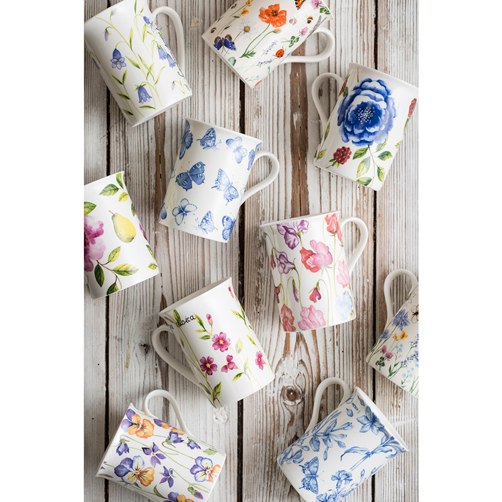 Кружка botanic 300 мл голубая