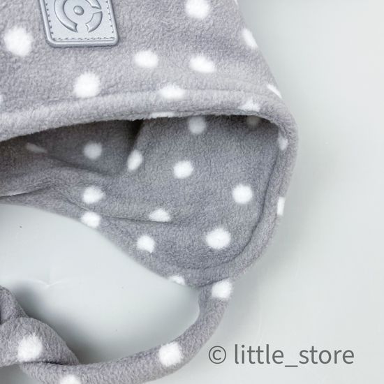 Шапка флисовая "Зайка" Серая