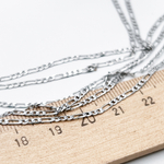 Цепочка, цвет серебро, размер звена 5*2 + 3*2 мм, цена за отрезок 50 см