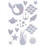 Наклейки декоративные в наборе 19*10см «Блестящий бум-Морская жизнь»