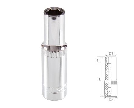 Цена на TOLSEN (TT16359) Головка торцевая глубокая шестигранная 3/8", 9 мм