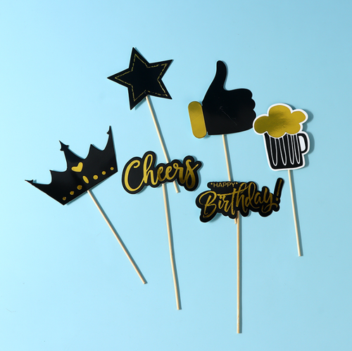 Реквизит для фото "Black Gold Birthday"