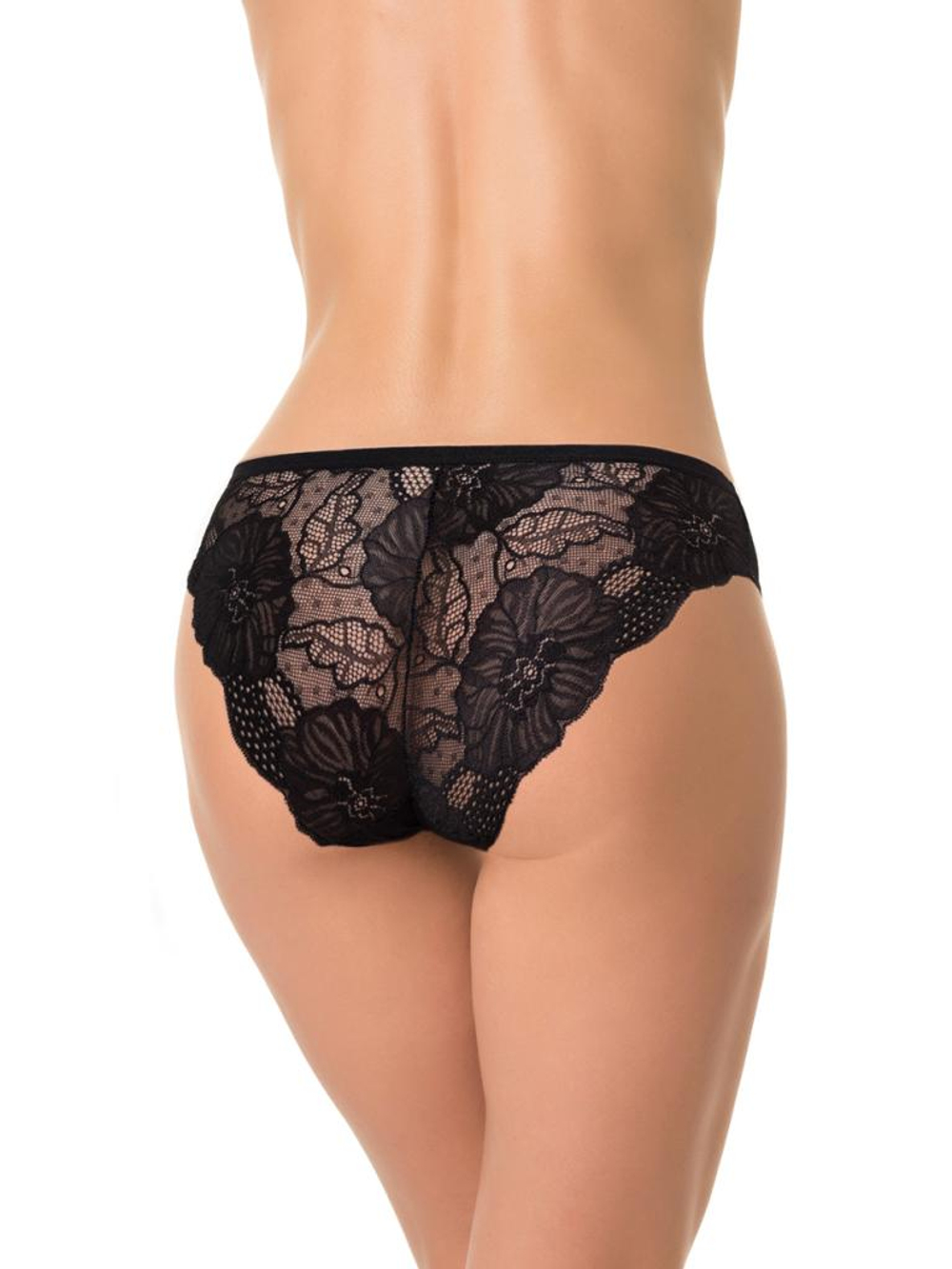 Трусики-бразилиана с задней частью из кружева (Размер: M) (Цвет: красный)