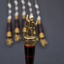 Подарочный набор шампуров "Рыбак", рукояти черный мореный граб