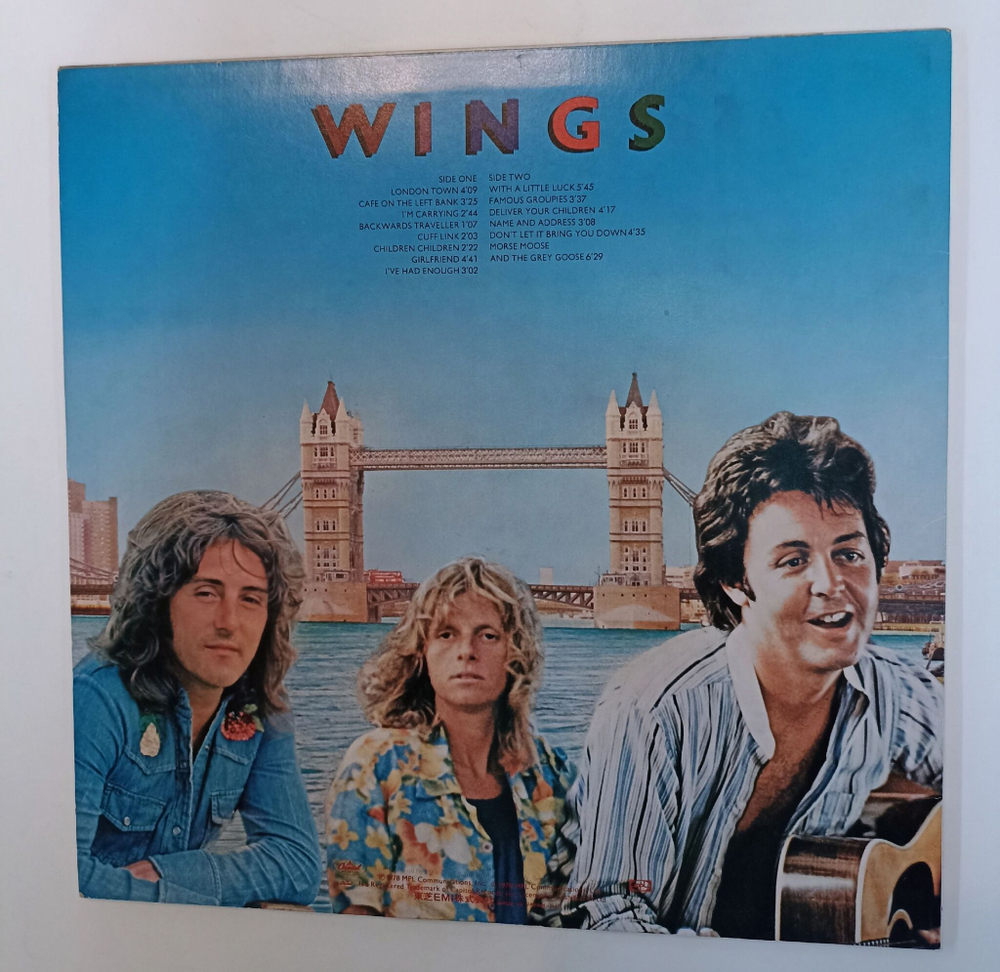 Винтажная виниловая пластинка LP Wings London Town (Japan 1978) (No Obi)