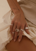 Кольцо «Мозаик» раф прямоугольный с дымчатым кварцем и ромбом белый циркон